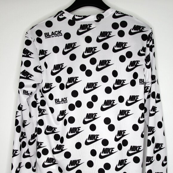 BNWT AW20 COMME DES GARCONS BLACK x NIKE LS TSHIRT JERSEY S - Picture 3 of 14
